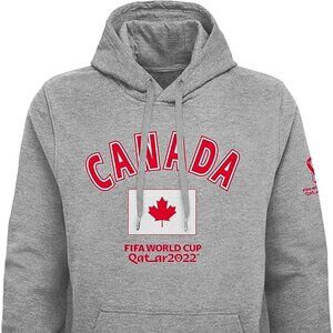 FIFA Men’s Canada World Cup Hoodie – Official Licensed Fleece Pullover L or XL